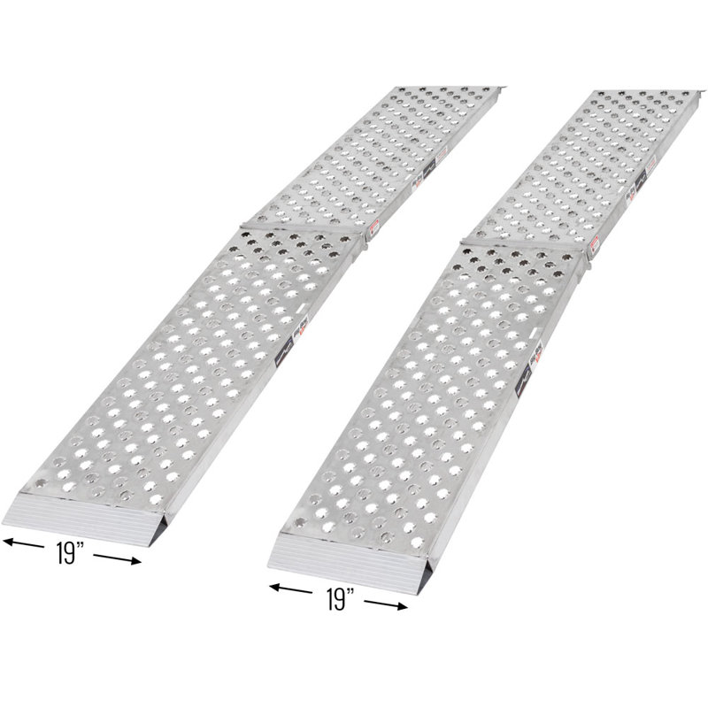 Rampes pliantes en aluminium pour tondeuse à gazon, 2.5" H x 19" W x 144" D