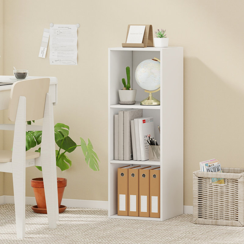 Étagère à livres 3 pièces 2 pièces, assemblage sans outil, organisateur de rangement pour le salon 3 cubes