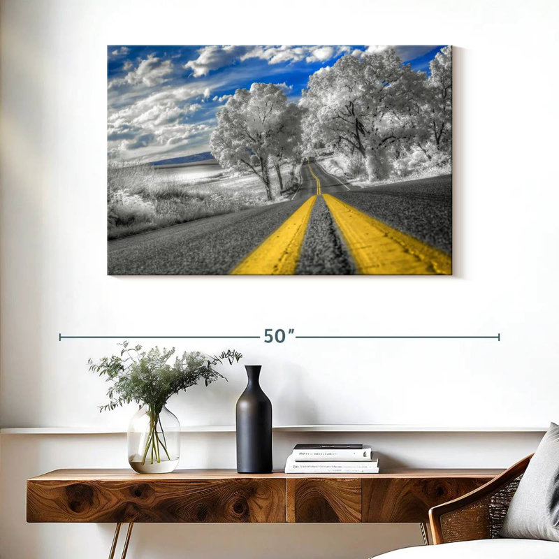 Mehar Winter Road Lines, 26" H x 39" W