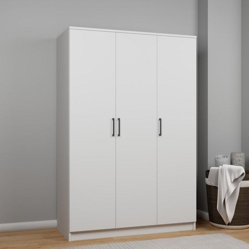 Armoire moderne blanche avec nombreuses tablettes, 47,2 po x 70,9 po x 20,4 po | 100% panneau de particules enduit de mélamine, épaisseur: 0,7 pouce | Design scandinave mural pour des solutions de rangement élégantes