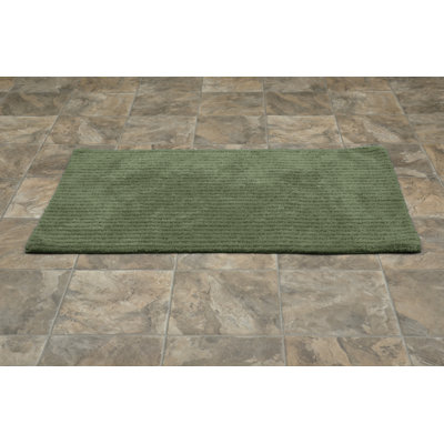Viridian Nylon Bath Rug with Non-Slip Backing