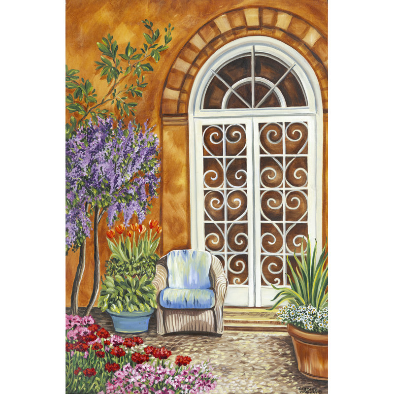 Tuscan Veranda I by Carolee Vitaletti - Wrapped Canvas Painting, 46cm H x 30cm W x 3.8cm D