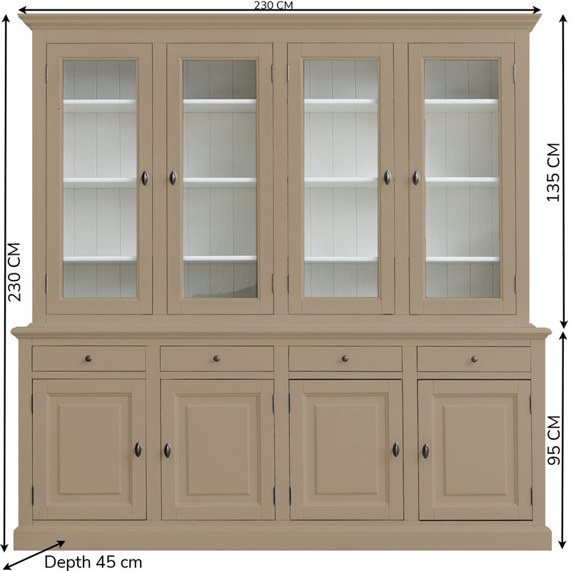 Babak Display Cabinet, Grey Beige
