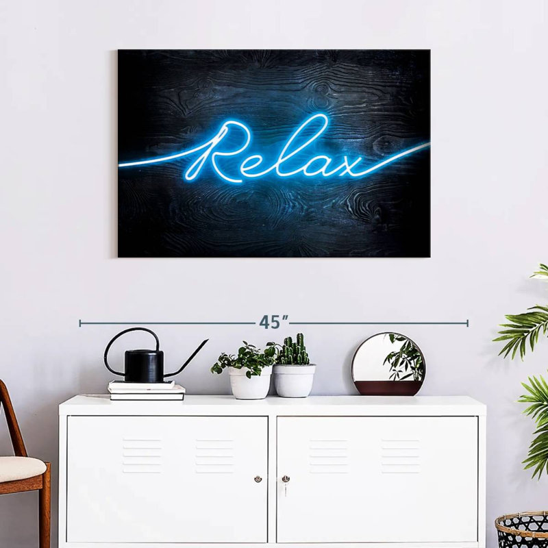 Tergel Relax Blue Neon, 8" H x 12" W