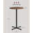 41.1''H High Top Bar Pub Round Cocktail Table  with Metal Frame and Cross Base-1895654241