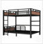 Lit superposé et lit mezzanine en métal polyvalent, conception séparable avec barrière de sécurité renforcée pour une flexibilité et une optimisation de l'espace maximales.-1633469073