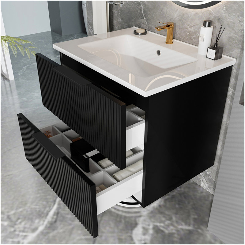 060 Armoire noire sans lavabo, Noir
