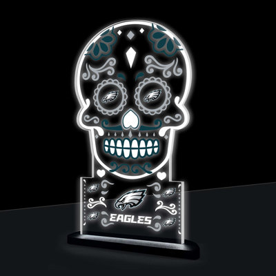 Philadelphia Eagles NFL Football Sugar Skull Desklite LED Decor