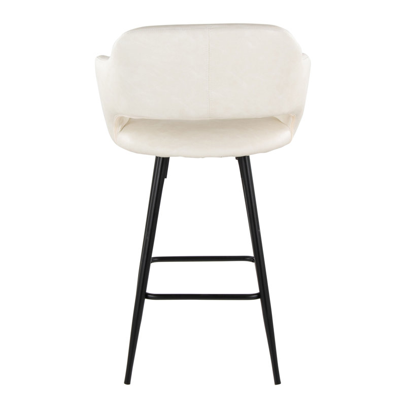 Contemporary Counter Stool, Noir, Blanc