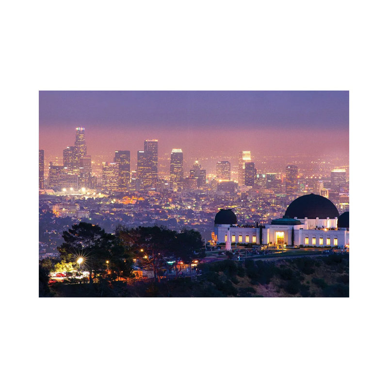 Griffith Park Observatory In Los Angeles by Zoe Schumacher - No Frame Print on Canvas, 20.32 cm H x 30.48 cm W