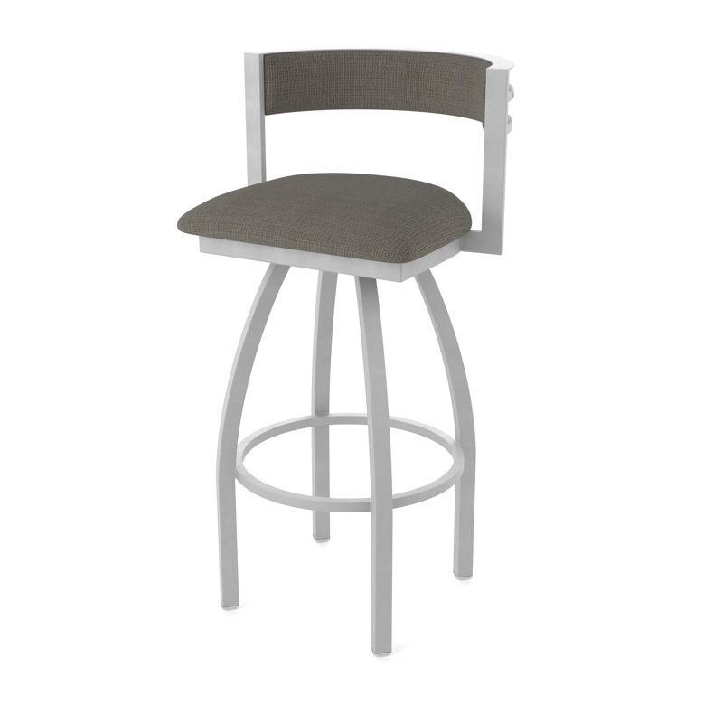 Tabouret Artémis, Nickel anodisé, Tabouret de bar (siège d'une hauteur de 36 po), Tissu - graphique calice
