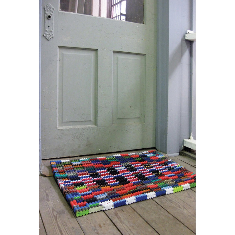  Recycled Rubber Flip Flop Doormat Handcrafted 20" H Indoor Outdoor Floor Mat