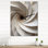 Horloge murale blanche en spirale minimaliste blanche