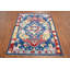 Tapis bleu teint à la main Oushak 5 x 7