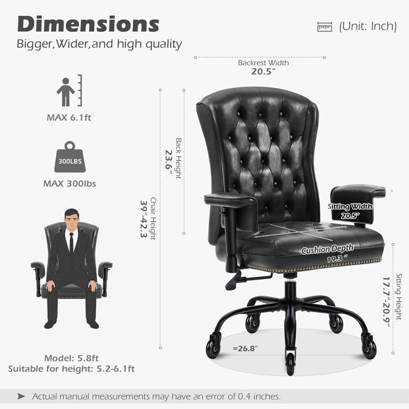 Chaise de bureau Carraton, Noir