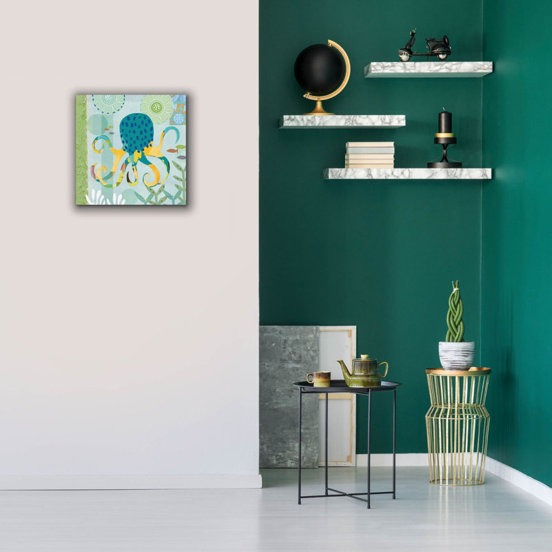Toile épique Graffiti «Underwater World 2» par Farida Zaman, 18 po x 18 po, H 18 po x l 18 po