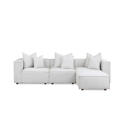Upholstered L-Shaped Sectional Reversible
