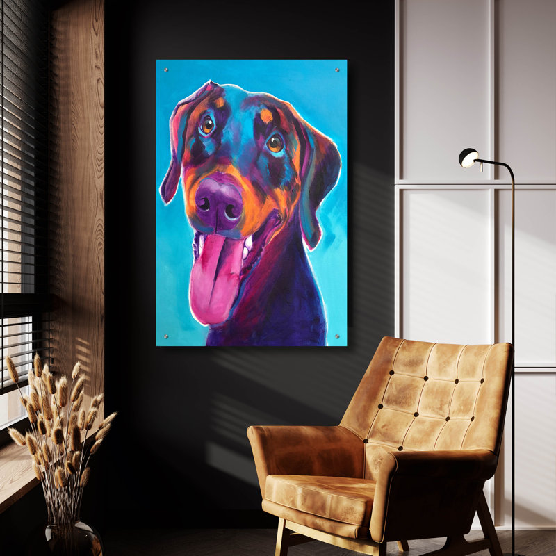 "Doberman - Annie" par Dawg Painter, H 36 po x l 24 po x P 0,2 po