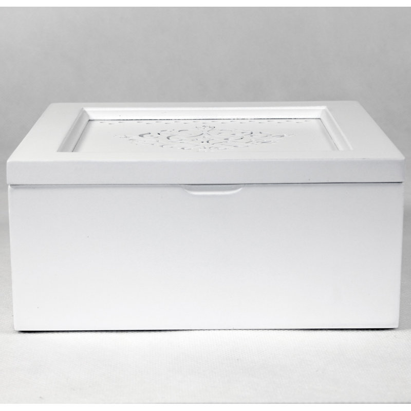 Wood Jewelery Box, White
