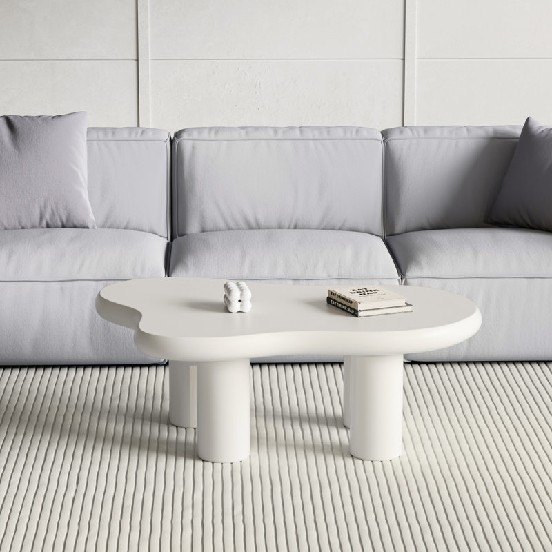 Table basse Cloud, H 15,75 po x L 39,4 po x l 27,56 po, Blanc