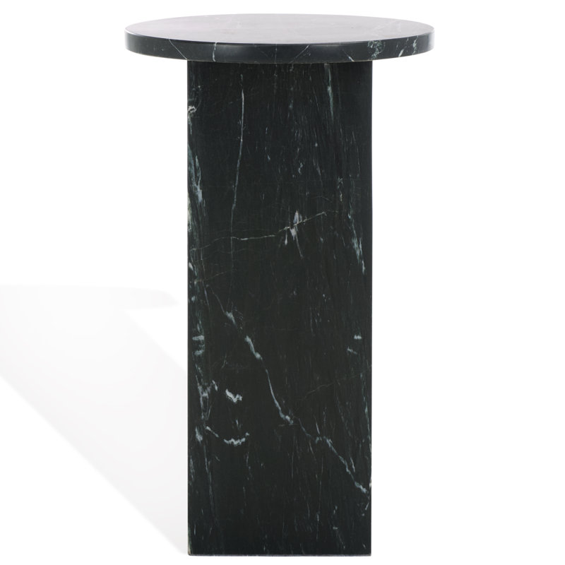Devlin Marble Drink Table, Black