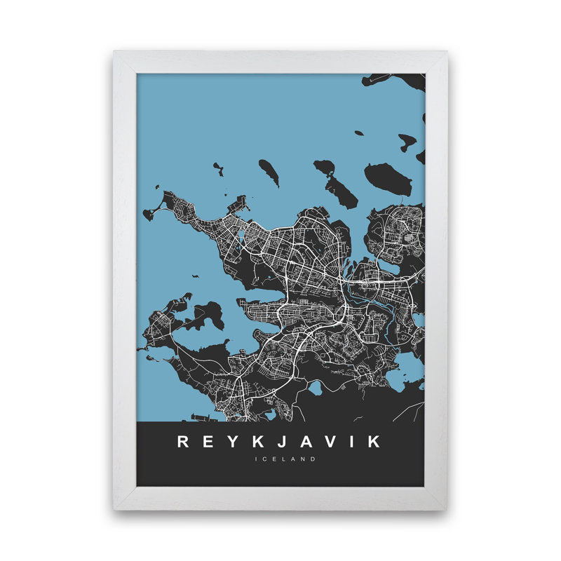 Reykjavik - Print, 34cm H x 25cm W x 3cm D, White Paper