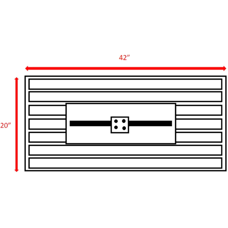 Table rectangulaire pour foyer d'extérieur au propane avec couvercle - 42 po x 25 po, gris, ajoute de la chaleur au couvercle en acier d'extérieur