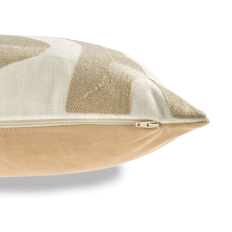 Square Throw Cushion Cover, Beige