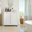 Panier à linge incliné avec panier amovible, panier à linge caché, armoire de rangement pour panier de salle de bain, organisateur de maison autoportant