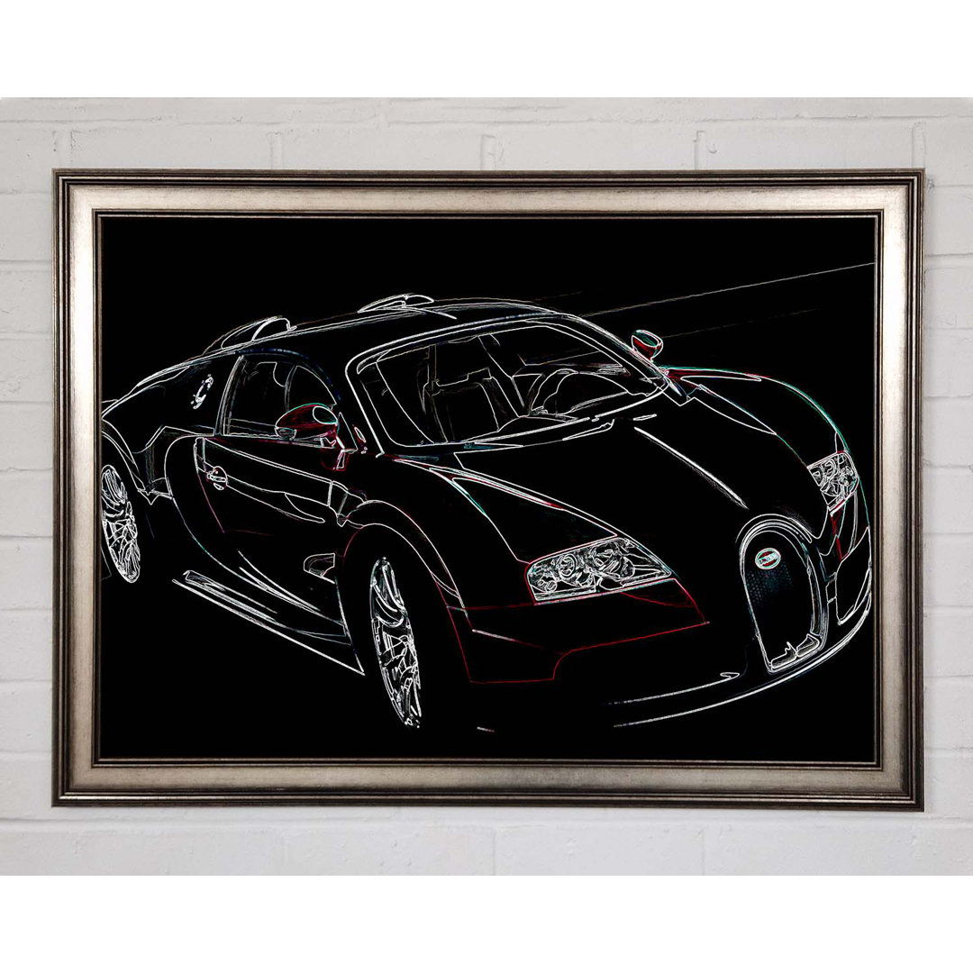 Bugatti Veyron Front - Einzelner Bilderrahmen Kunstdrucke