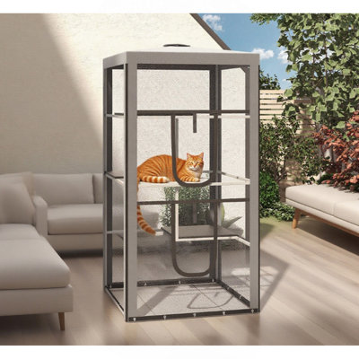 Structure en acier pour chat pour chat