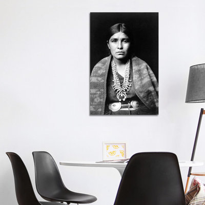 Navajo Woman, C1904 by Edward S. Curtis - Wrapped Canvas Print