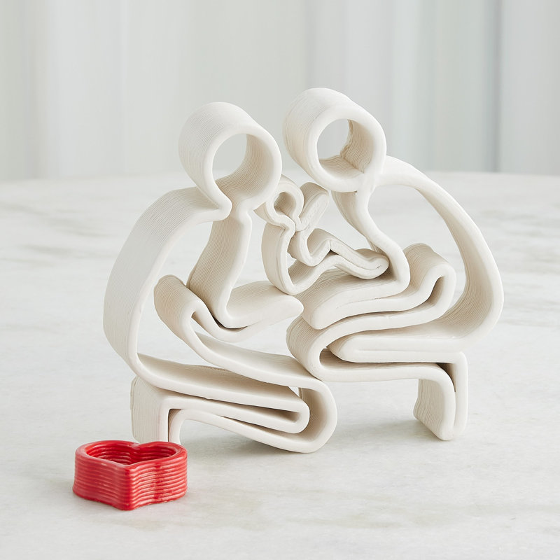 Loving Family Couple, Baby, Heart