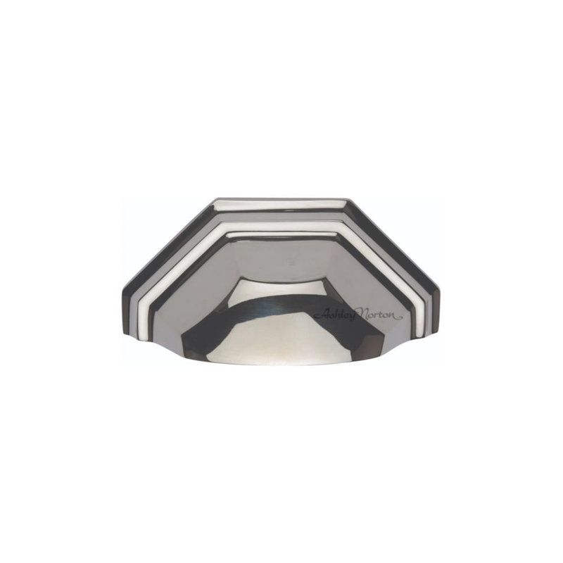 Poignée hexagonale pour bac d'armoire, Nickel poli