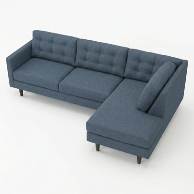 Talmadge Sectional – Made in USA, 5-Day Shipping, Custom Fabric Options, L-Shaped Sectional Wholesale Sectional Furniture - Leslie Peacock slate Blue - Fabric