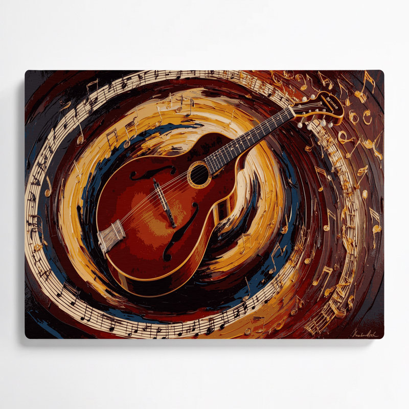 Art musical mural mandoline musicale, H 8 po x l 10 po