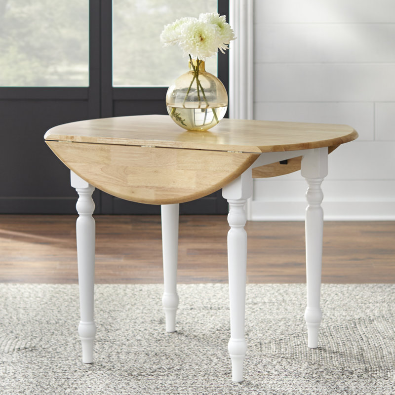 2 - Person Solid Wood Solid Wood Top Four Leg Dining Set, White, White