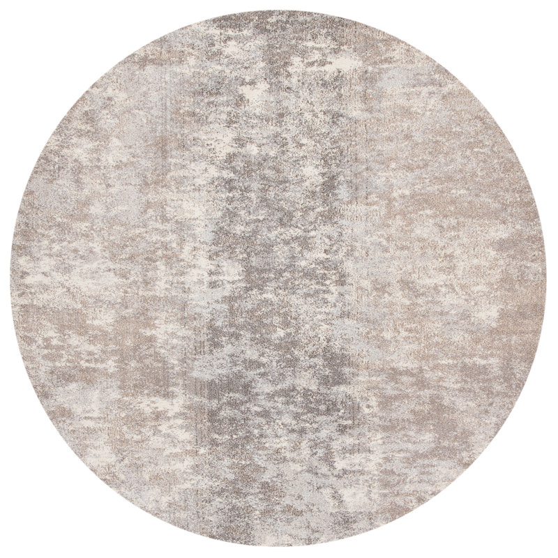Abstract Area Rug, Round 201 cm
