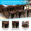 Tabouret de table intérieur en métal empilable de 18 po avec siège en bois Alsadig-627681967