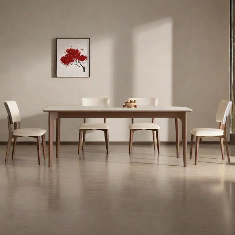 Rectangular minimalist dining table, 29.53"H x 70.87"L x 31.5"W