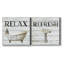 Relax Bath - ensemble de 2 reproductions sur toiles tendues-672843898