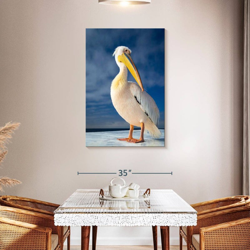 Brampt Shy Pelican, 45" H x 30" W