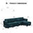 Nairoby 116.6'' Wide L Shaped Modular Sectional Sofa Apartment Livingroom Couch 6-Pieces 4-Seat Sofa with Storage Ottoman-401342895