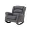Chaise berçante rembourrée en tissu gris