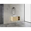 Meuble-lavabo mural 42 po en contreplaqué avec vasque en céramique, tablette de rangement et 2 portes à fermeture en douceur-134531163
