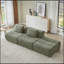 Oversized 3 Seater Compressed Sofa with Chenille Fabric, No Assembly, Space-Saving for Living Room, Apartment-1531905363