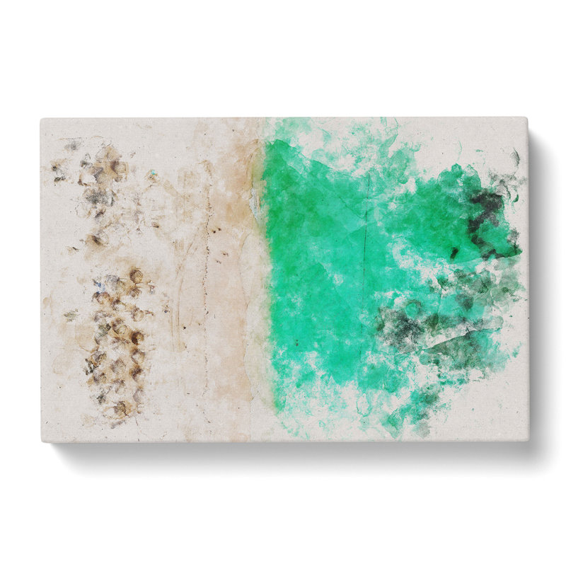 Tiki Beach In The Dominican Republic Watercolour - Wrapped Canvas, 50cm H x 76cm W x 3cm D