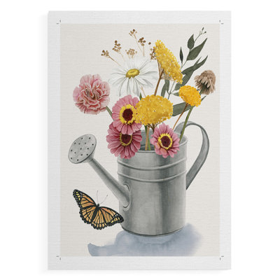Arrosoir, bouquet I - impression sur toile seulement - non encadrée