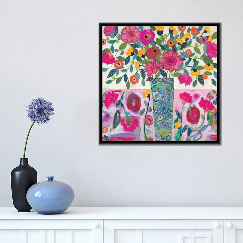 «Amazing Vase», impression sur toile, H 18 po x l 18 po x P 1,5 po, Toile avec cadre noir, Pas de tapis