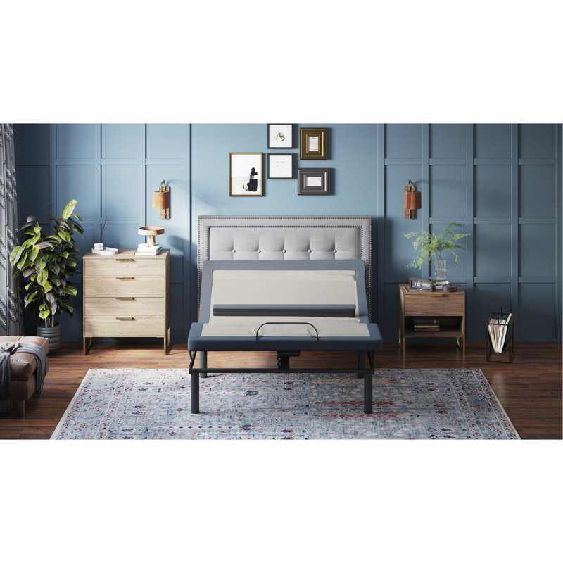 Lit simple TG réglable avec inclinaison de la tête / du pied, position lombaire, 3 massages d'intensité, dessous, 31 pieds et tête, 3 modes, 2 ports